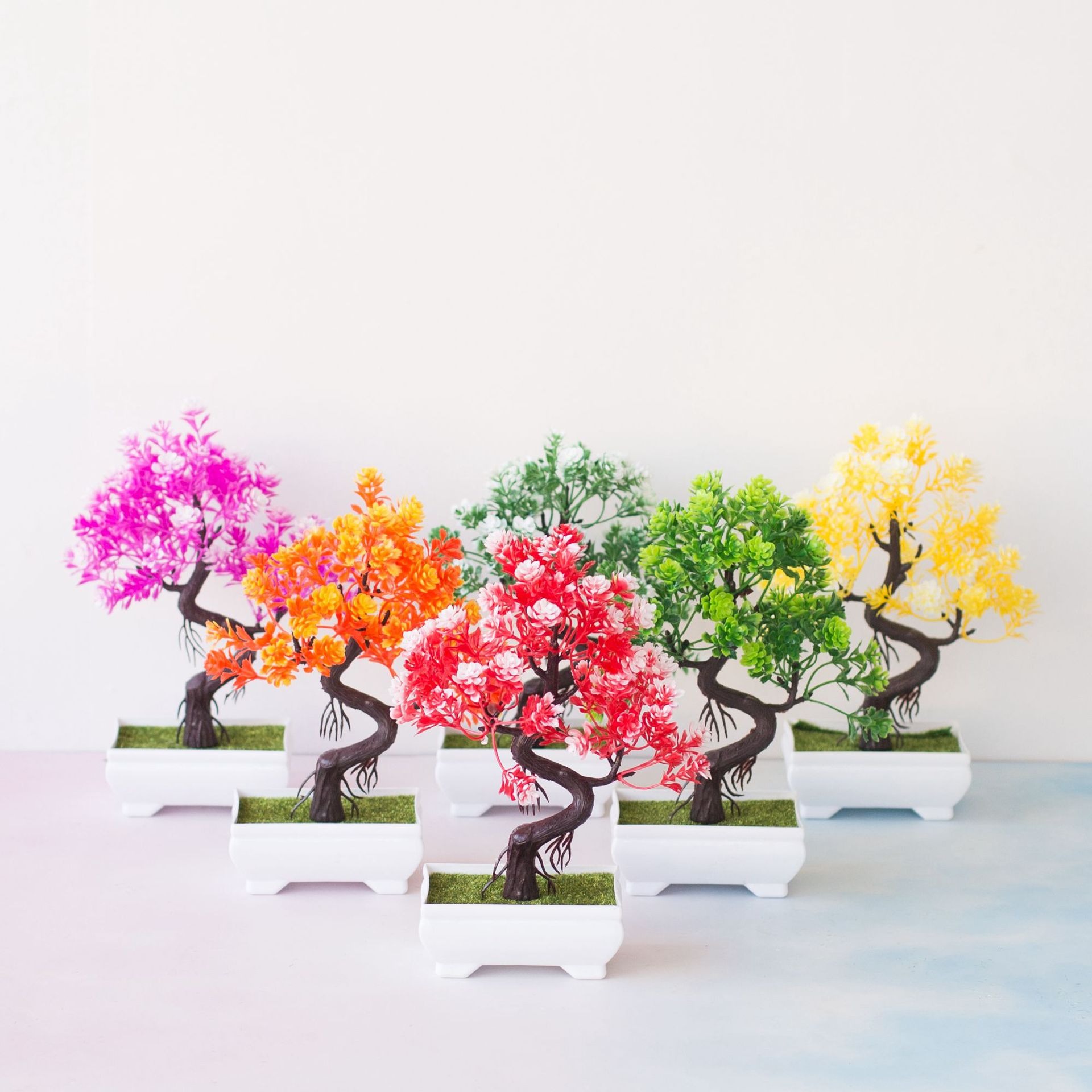 Bonsai Tree Zen Garden - نبات بونساي صناعي صغير في وعاء،