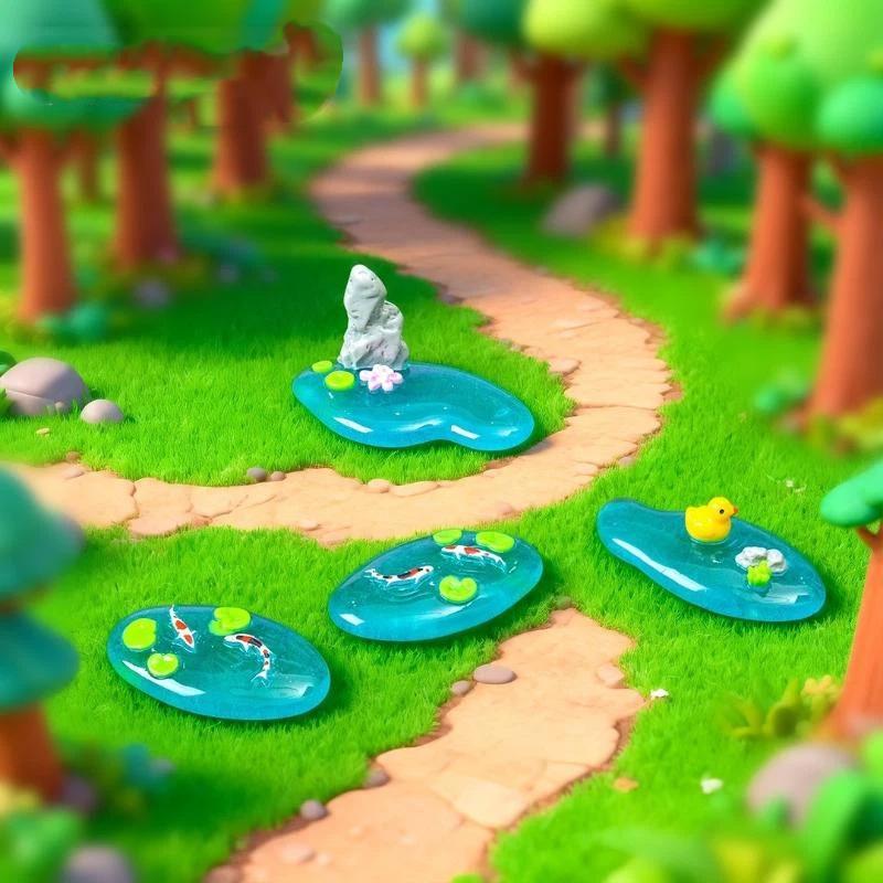 زينة صغيرة من الراتنج لحوض الأ - مراجعة Bonsai Garden With Koi Pond وسعره