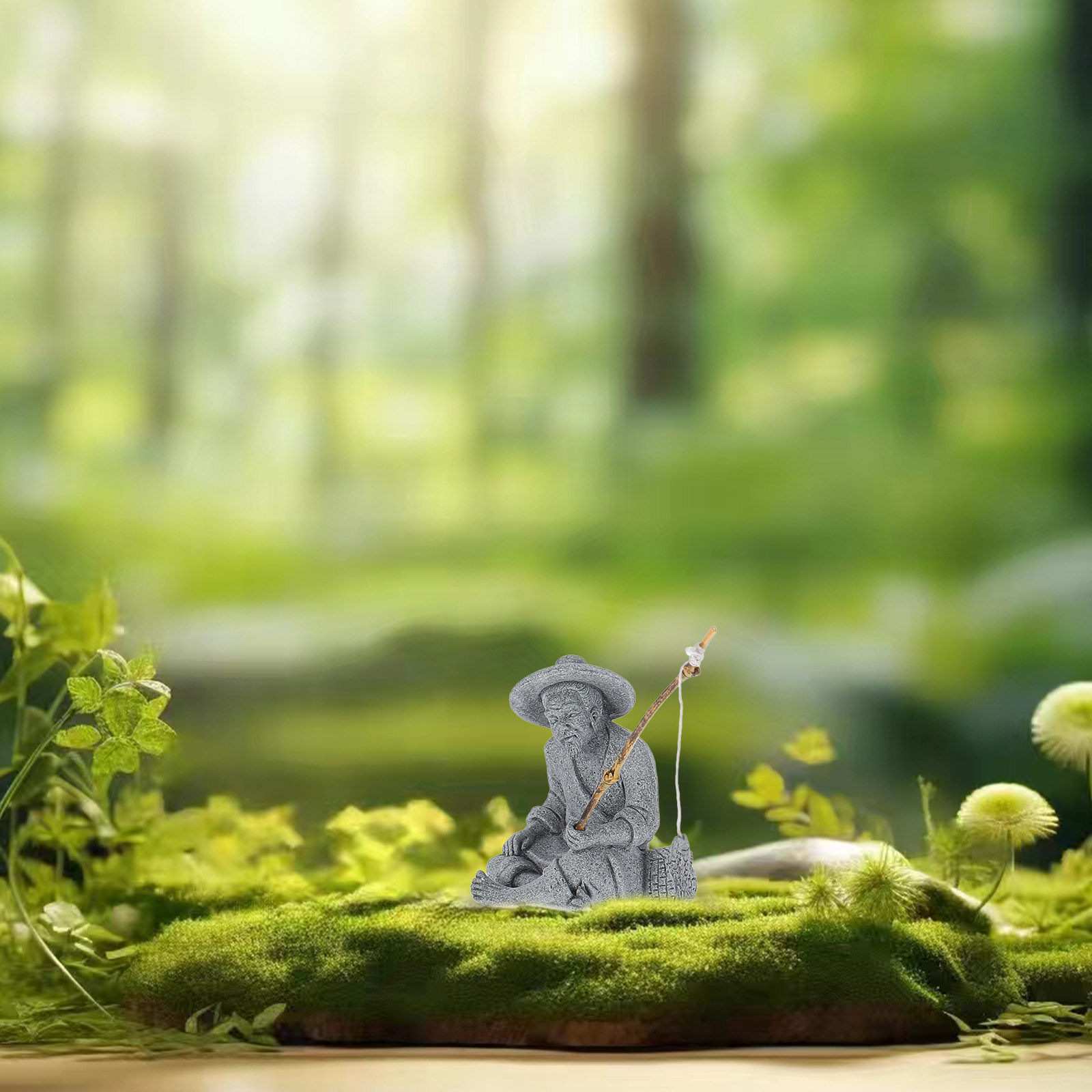 تمثال صياد صغير بتصميم واقعي و - مراجعة Bonsai Garden Landscape Design وسعره