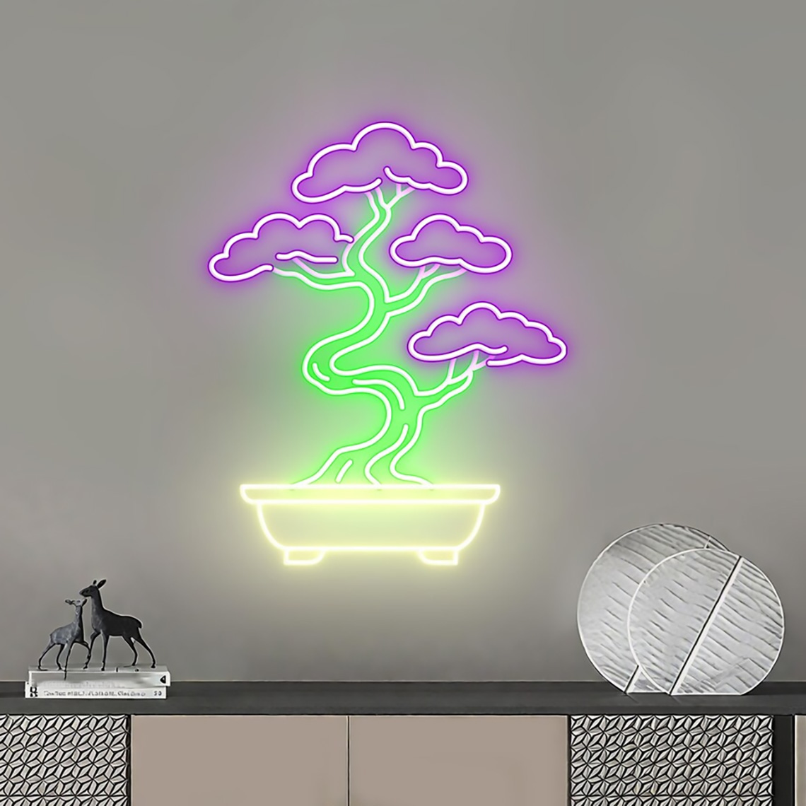 لافتة نيون على شكل شجرة بونساي - مراجعة Bonsai Tree Zen Garden وسعره